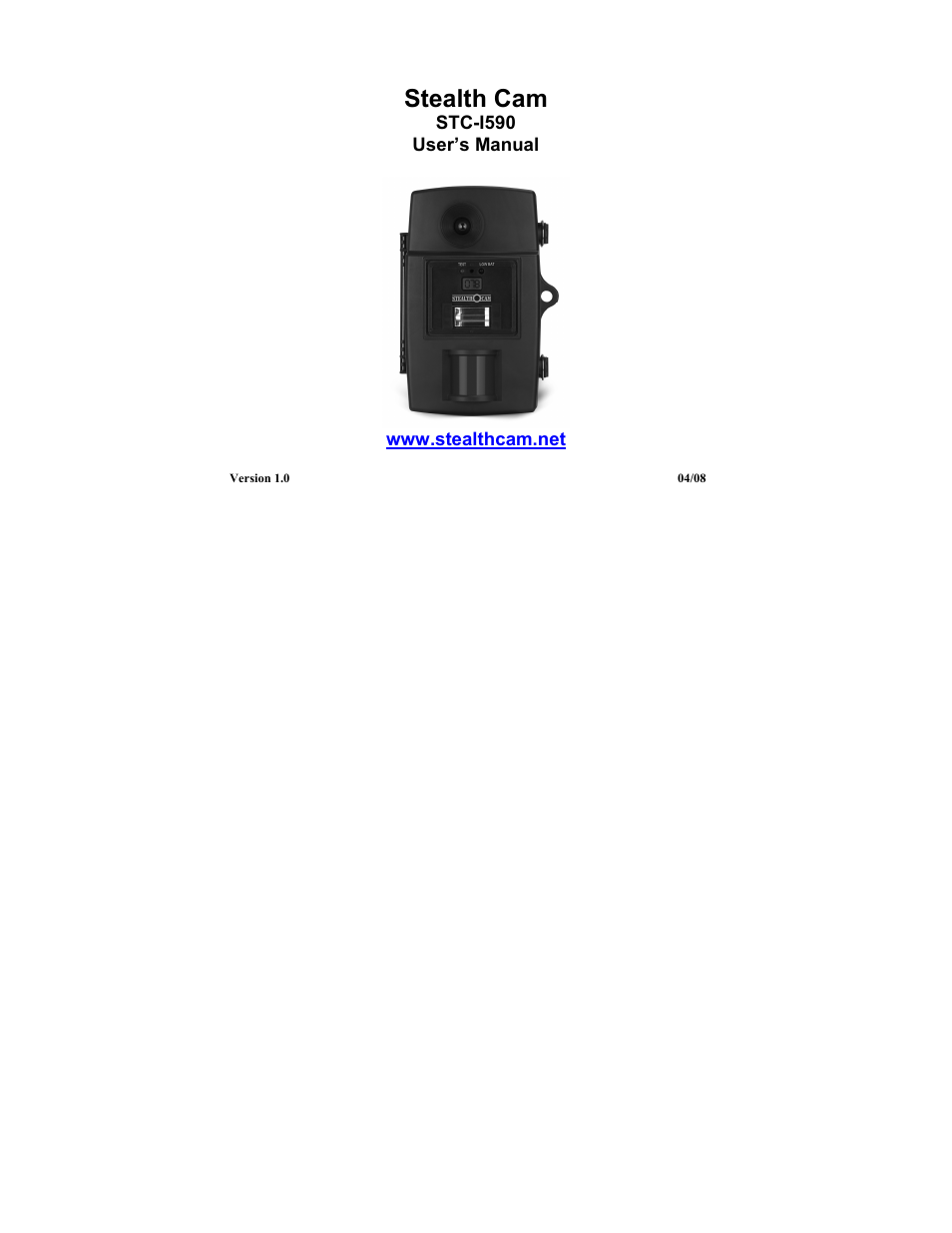Stealth Cam STC-I590 User Manual | 44 pages