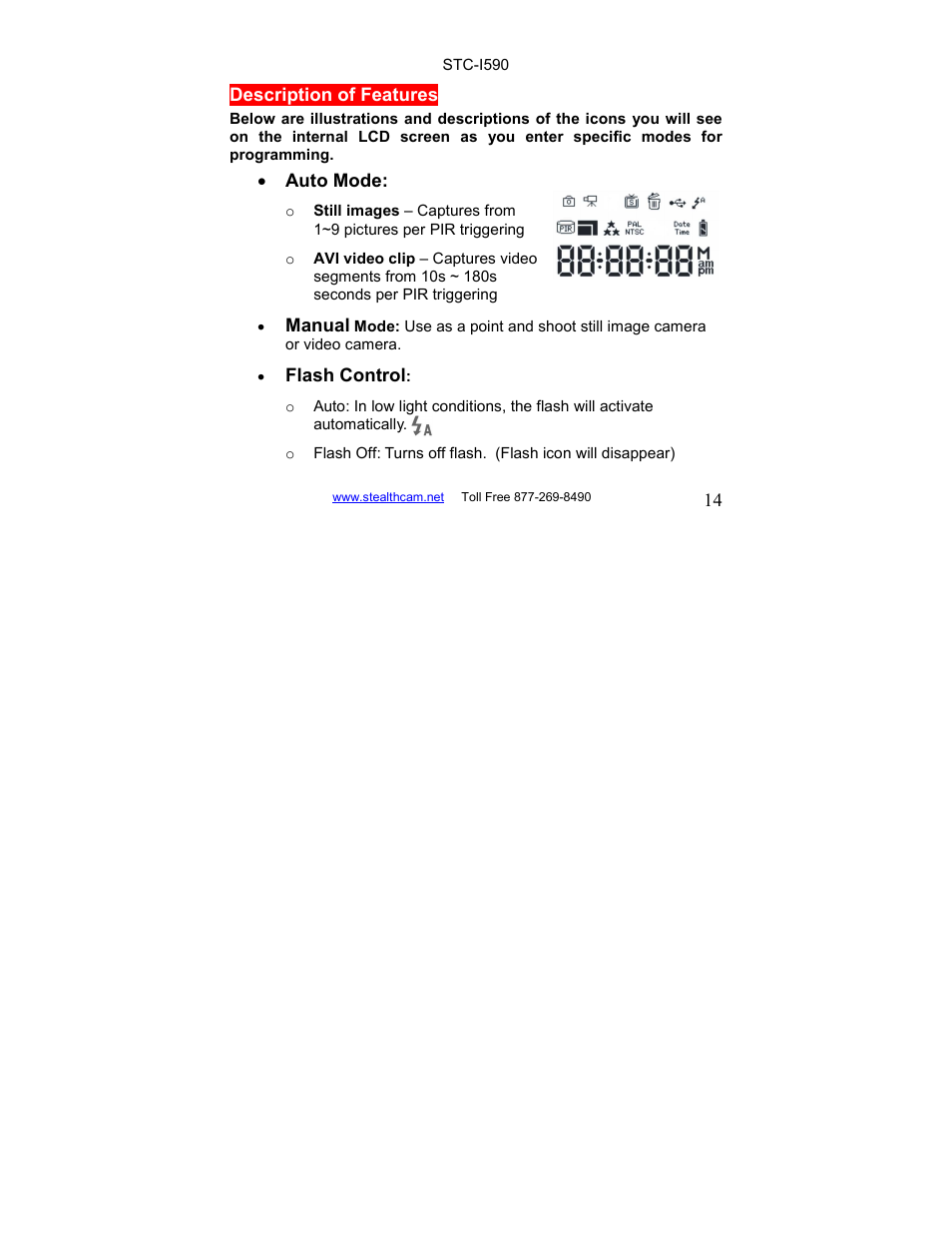 Stealth Cam STC-I590 User Manual | Page 14 / 44