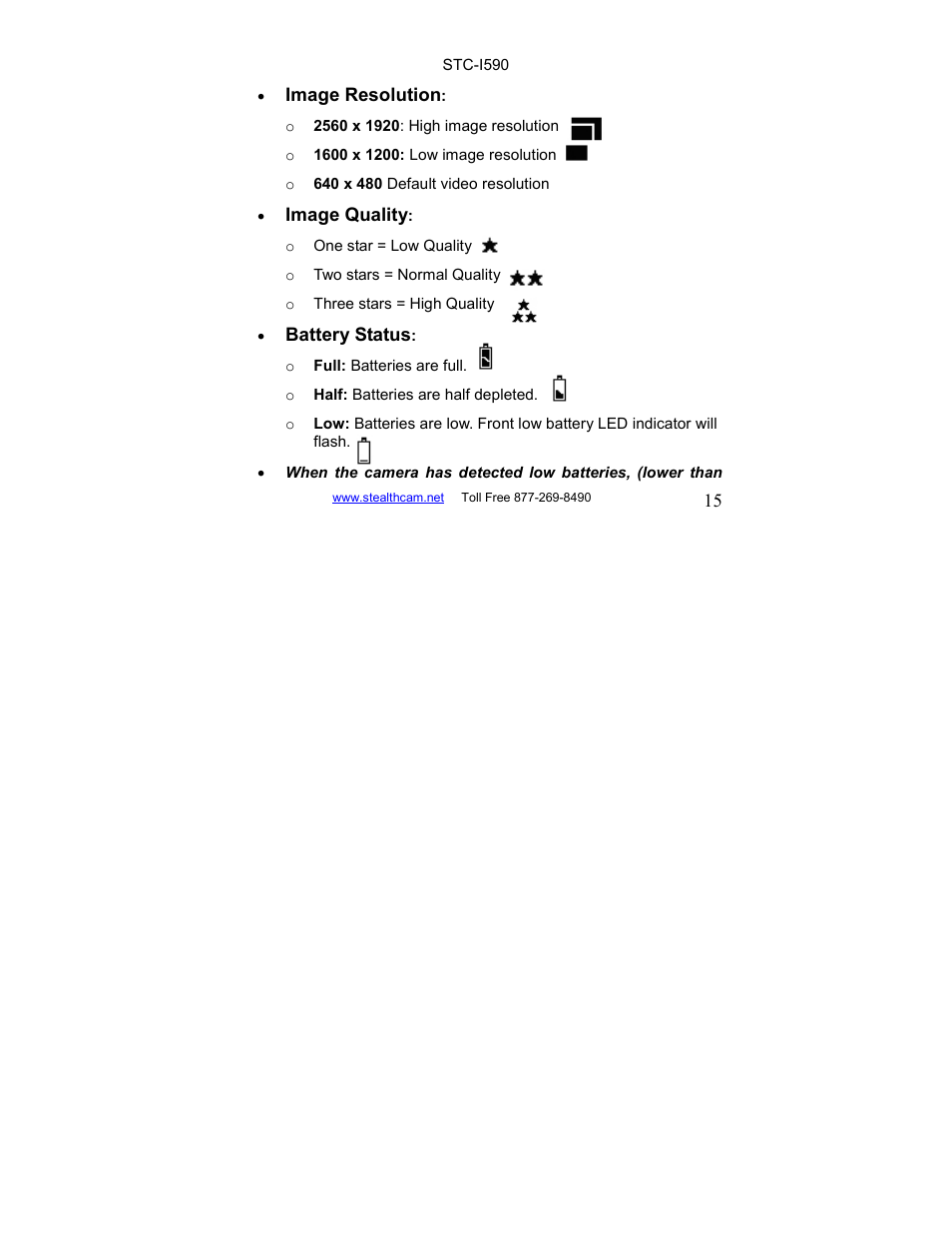 Stealth Cam STC-I590 User Manual | Page 15 / 44