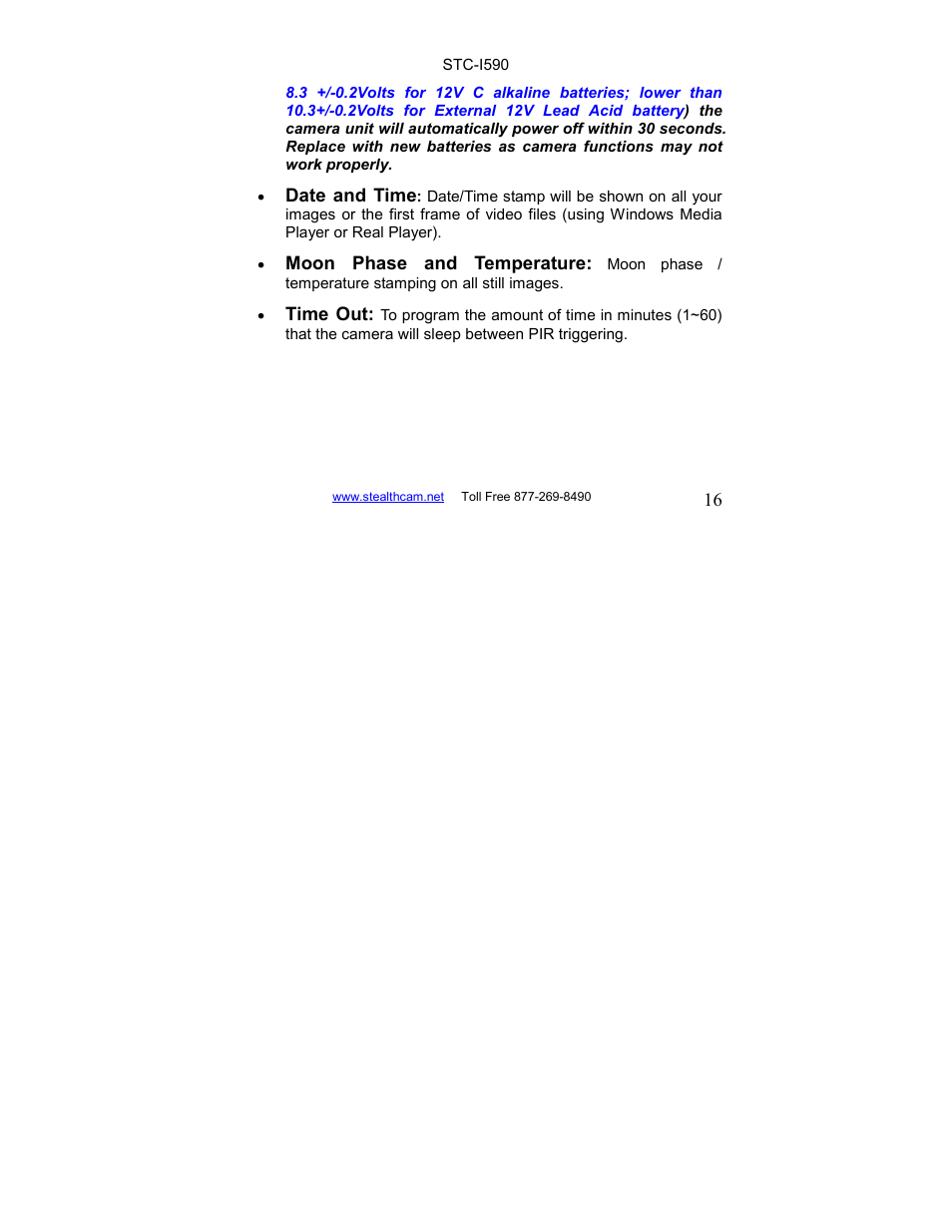 Stealth Cam STC-I590 User Manual | Page 16 / 44