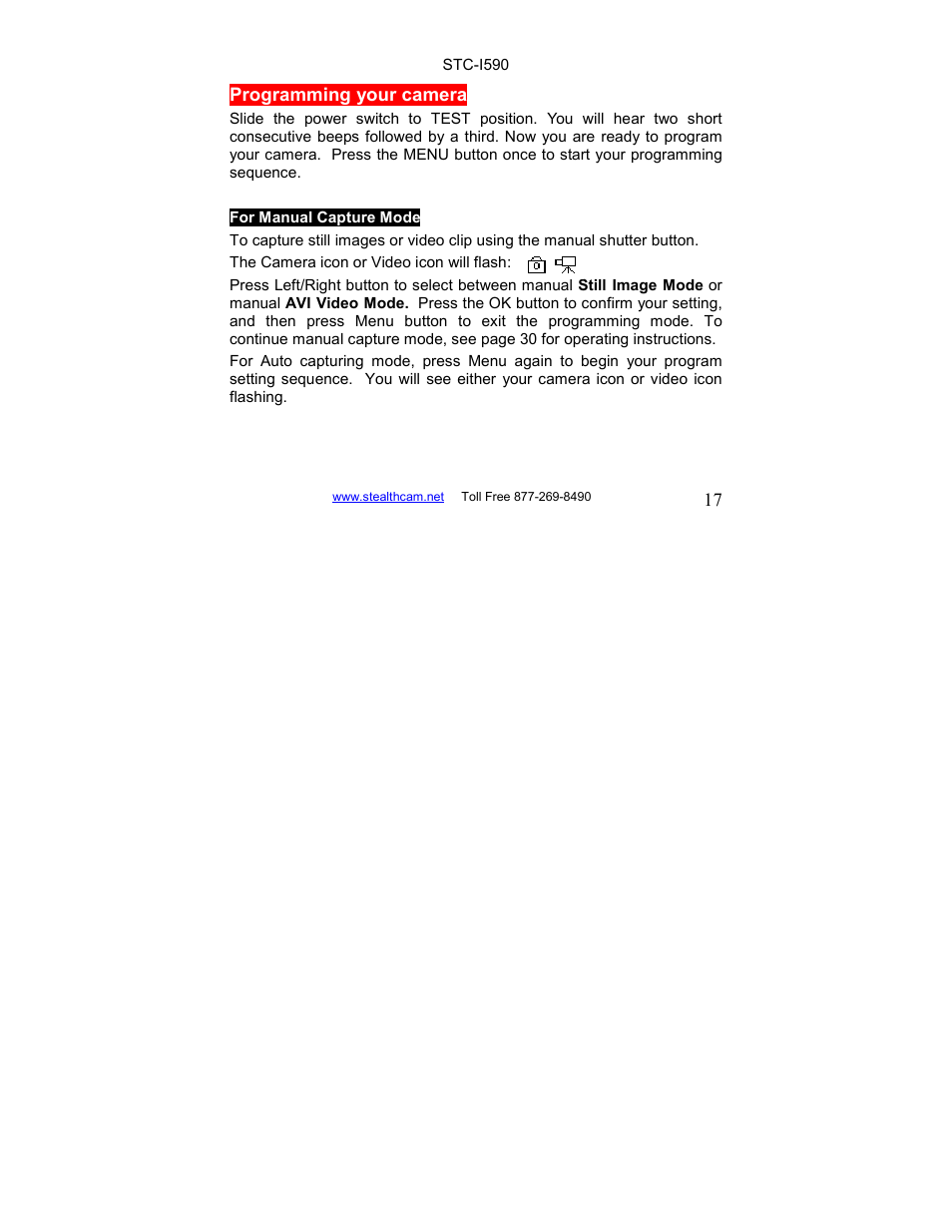 Stealth Cam STC-I590 User Manual | Page 17 / 44