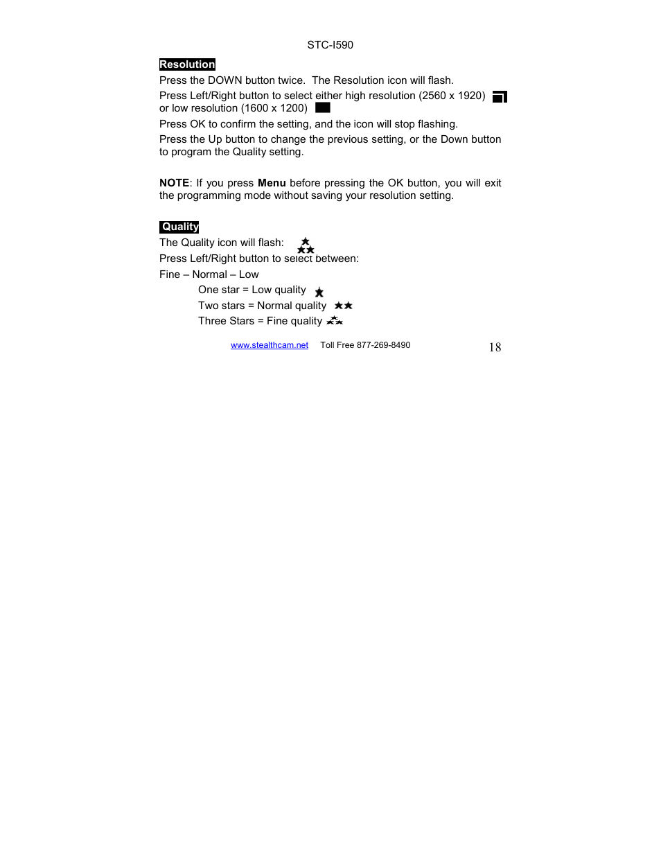 Stealth Cam STC-I590 User Manual | Page 18 / 44