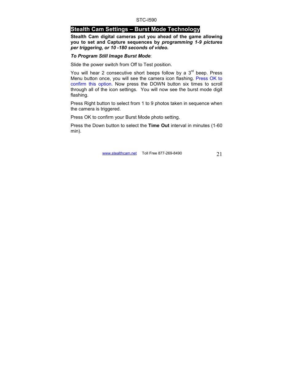 Stealth Cam STC-I590 User Manual | Page 21 / 44