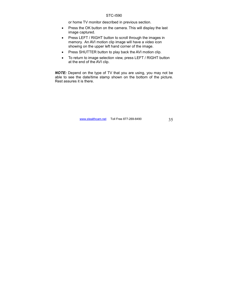 Stealth Cam STC-I590 User Manual | Page 35 / 44
