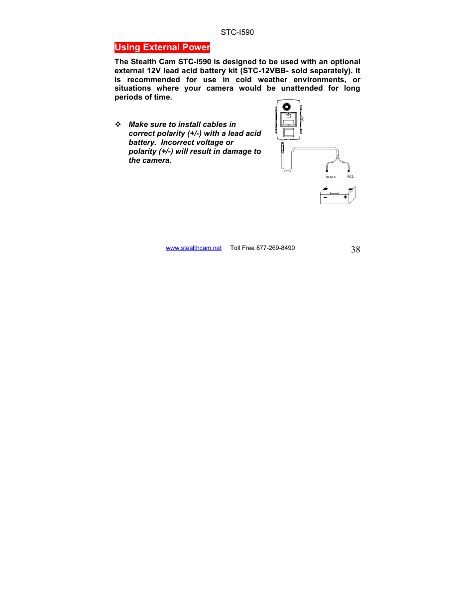 Stealth Cam STC-I590 User Manual | Page 38 / 44