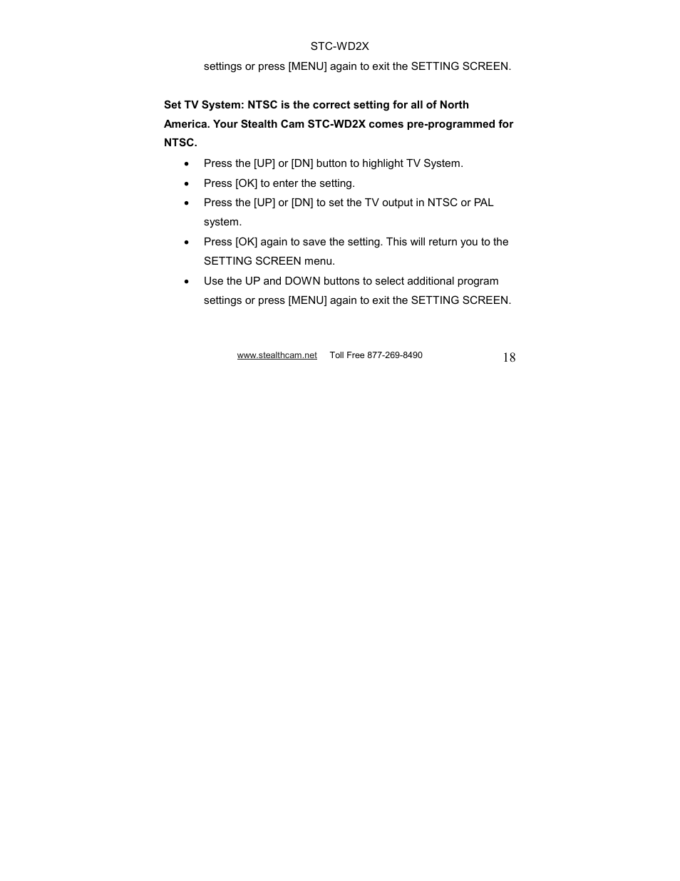 Stealth Cam STC-WD2X V230 User Manual | Page 18 / 42