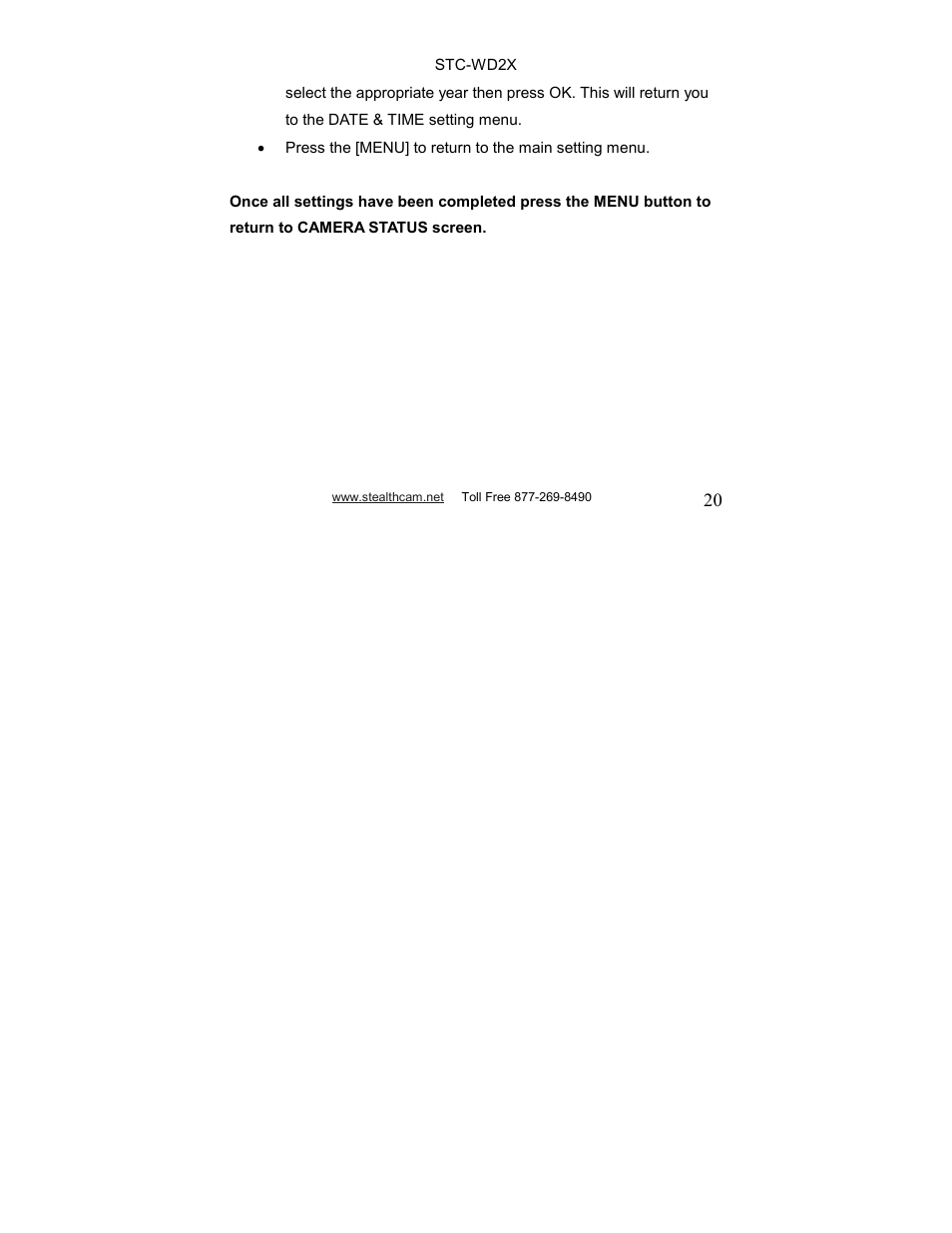 Stealth Cam STC-WD2X V230 User Manual | Page 20 / 42