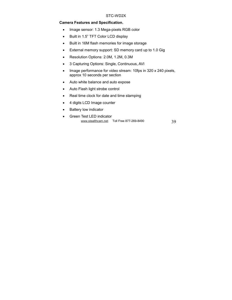 Stealth Cam STC-WD2X V230 User Manual | Page 39 / 42
