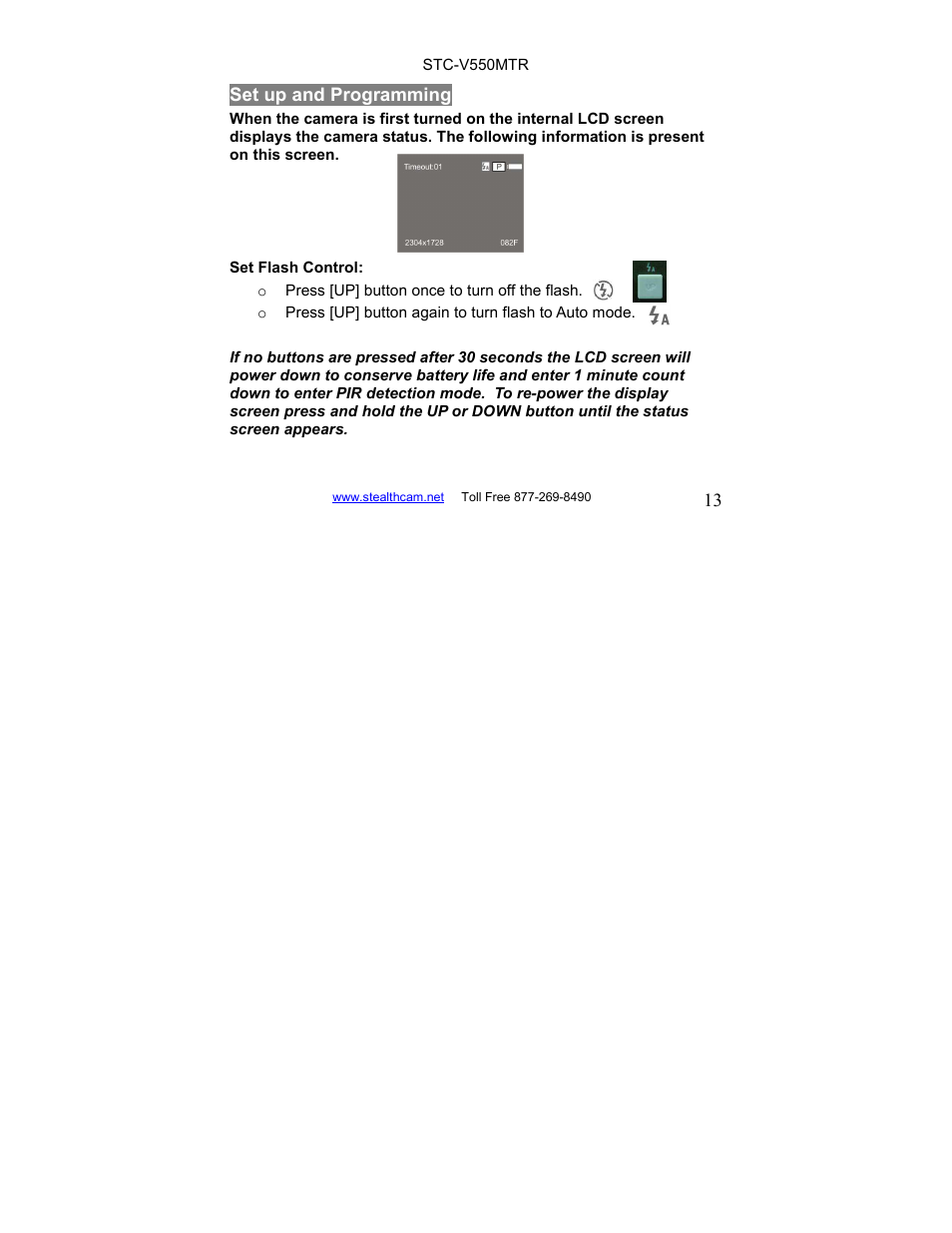 Stealth Cam STC-V550MTR User Manual | Page 13 / 44