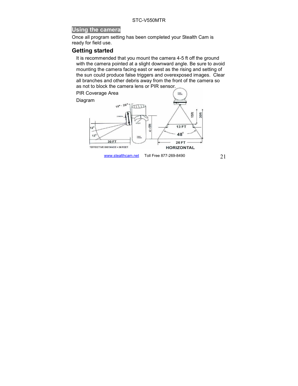 Stealth Cam STC-V550MTR User Manual | Page 21 / 44