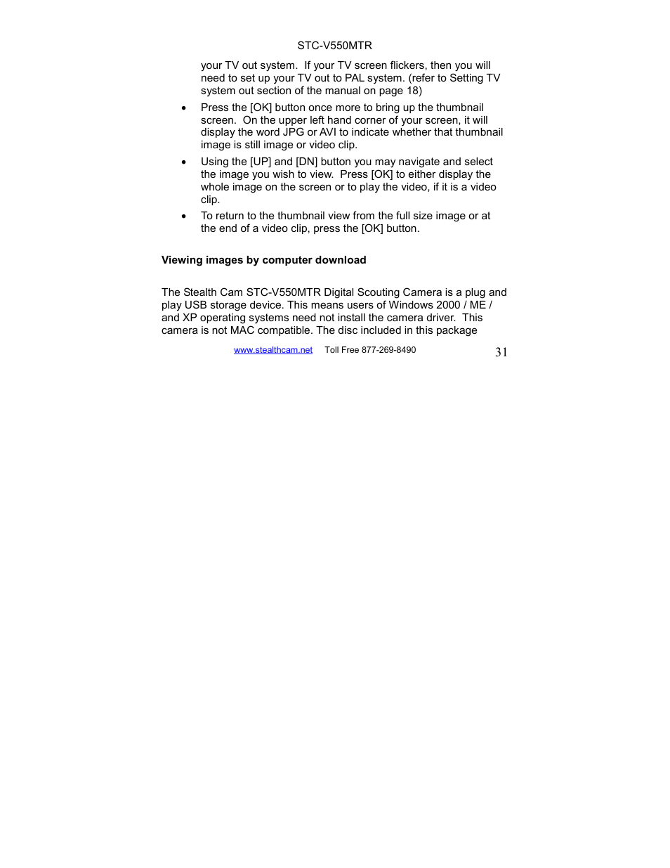Stealth Cam STC-V550MTR User Manual | Page 31 / 44