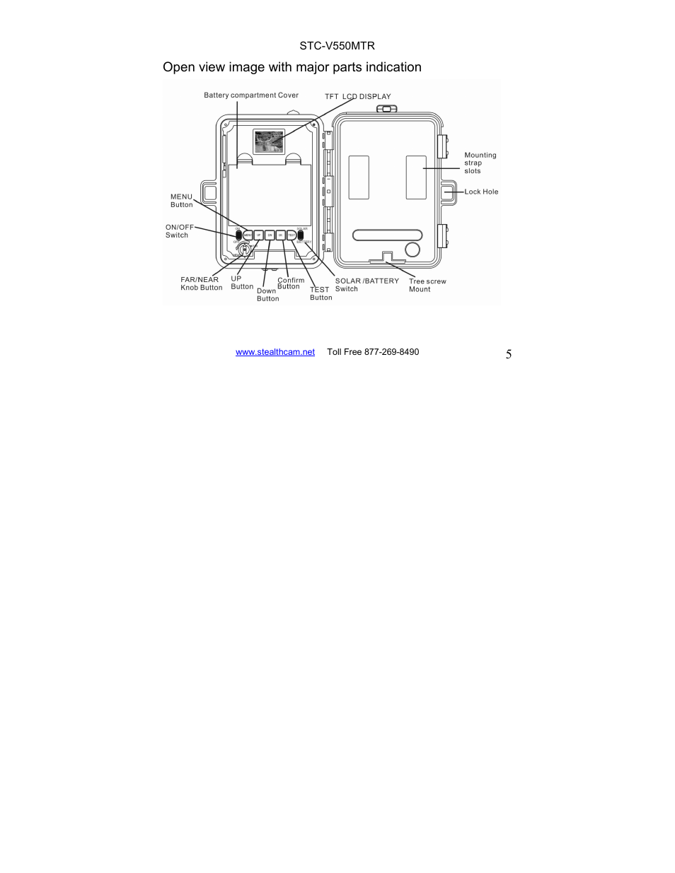 Stealth Cam STC-V550MTR User Manual | Page 5 / 44