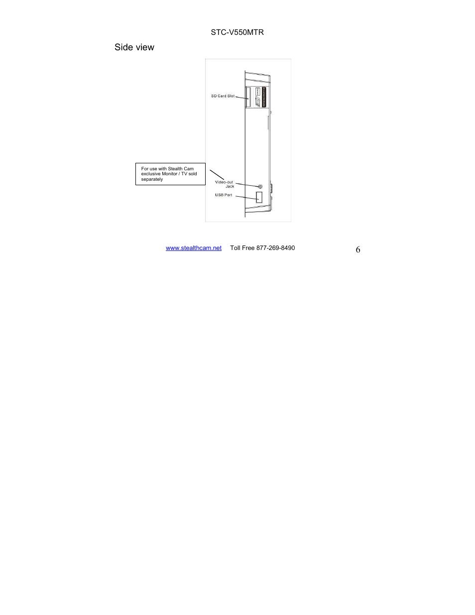 Stealth Cam STC-V550MTR User Manual | Page 6 / 44