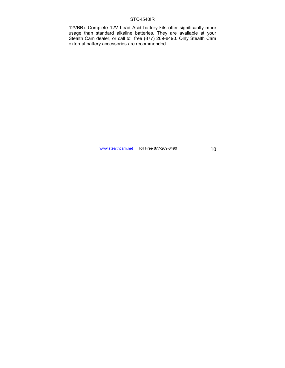 Stealth Cam STC-I540IR User Manual | Page 10 / 44