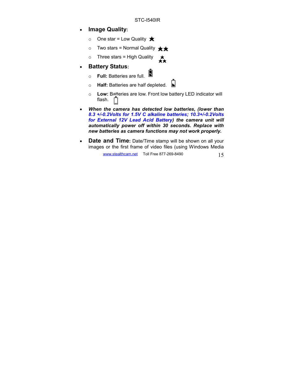 Stealth Cam STC-I540IR User Manual | Page 15 / 44