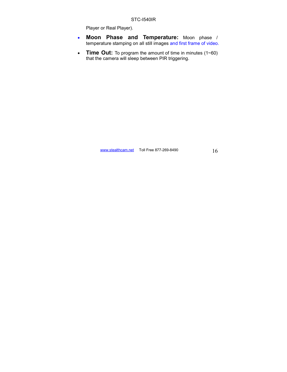 Stealth Cam STC-I540IR User Manual | Page 16 / 44