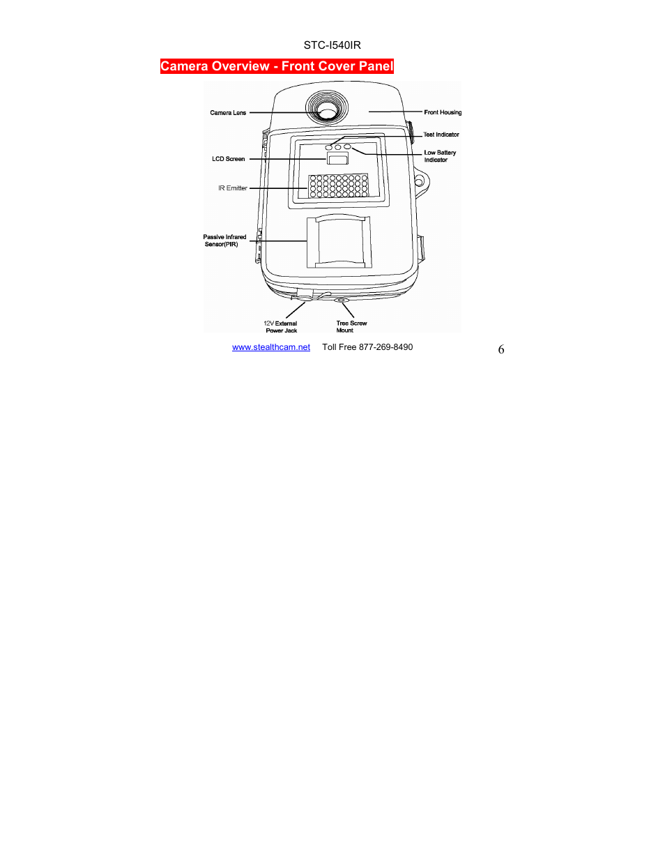 Stealth Cam STC-I540IR User Manual | Page 6 / 44