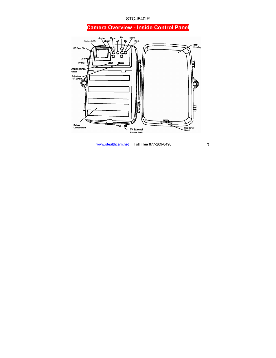 Stealth Cam STC-I540IR User Manual | Page 7 / 44