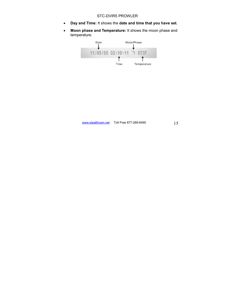 Stealth Cam STC-DVIR5 Prowler User Manual | Page 15 / 43