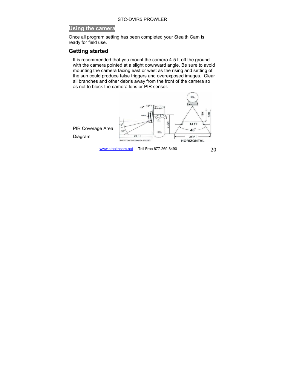 Stealth Cam STC-DVIR5 Prowler User Manual | Page 20 / 43