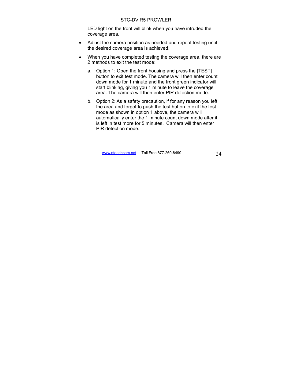 Stealth Cam STC-DVIR5 Prowler User Manual | Page 24 / 43