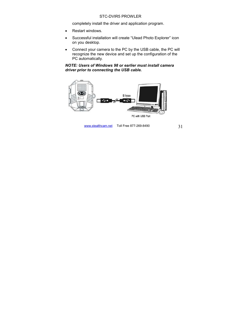 Stealth Cam STC-DVIR5 Prowler User Manual | Page 31 / 43