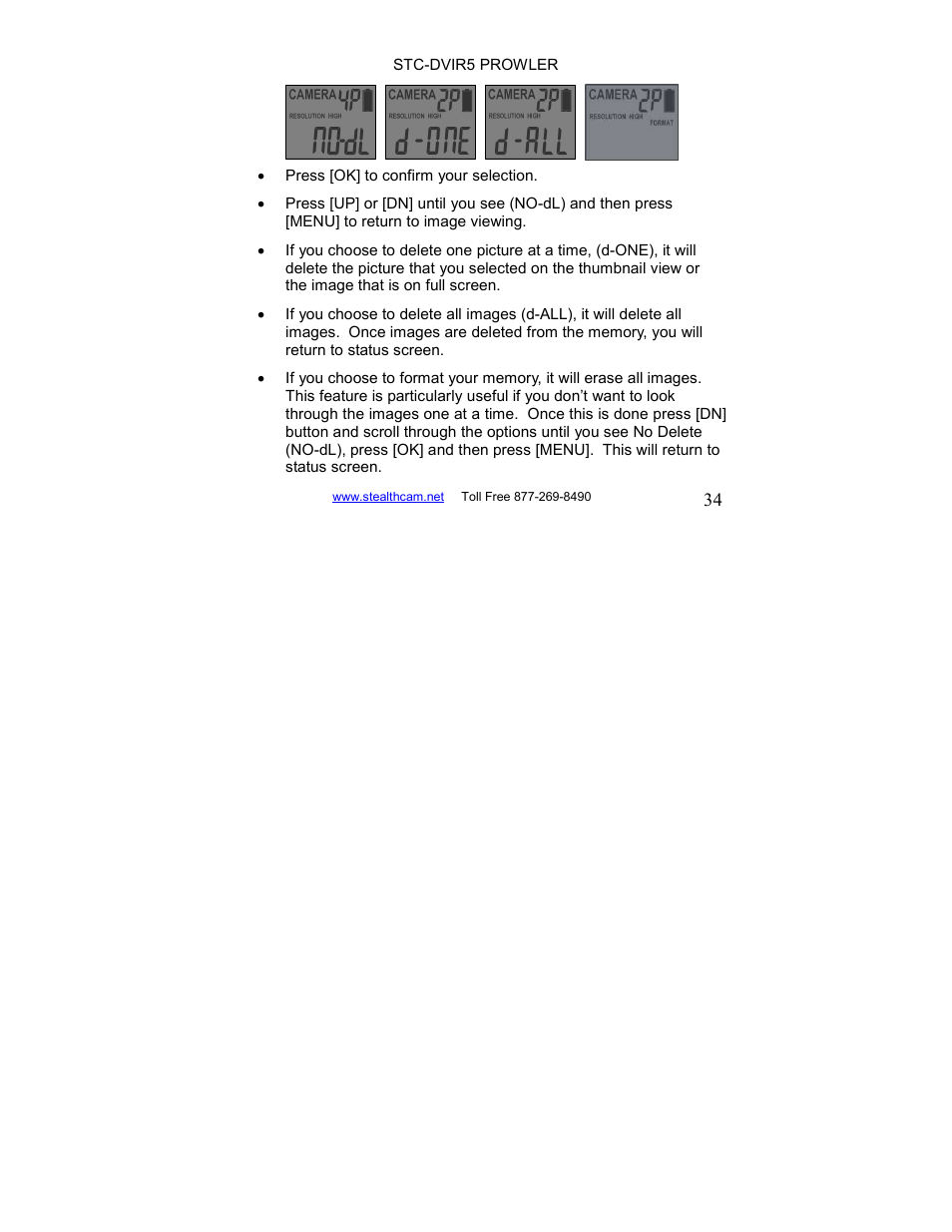 Stealth Cam STC-DVIR5 Prowler User Manual | Page 34 / 43