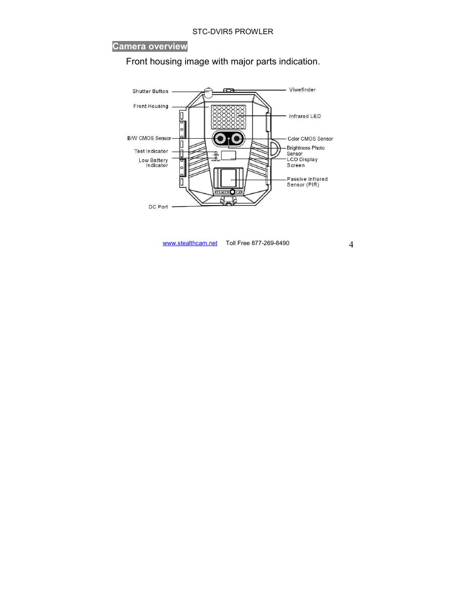 Stealth Cam STC-DVIR5 Prowler User Manual | Page 4 / 43