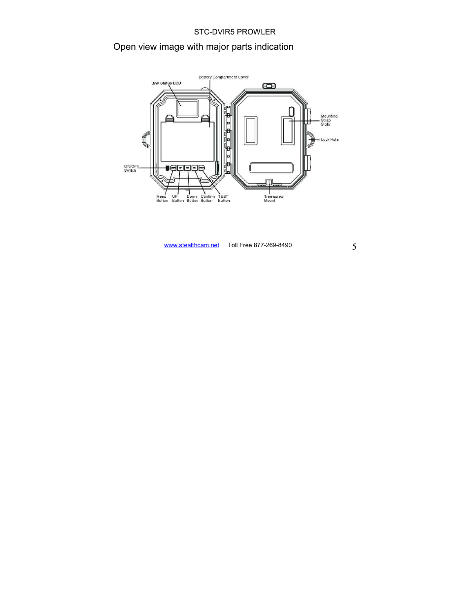Stealth Cam STC-DVIR5 Prowler User Manual | Page 5 / 43