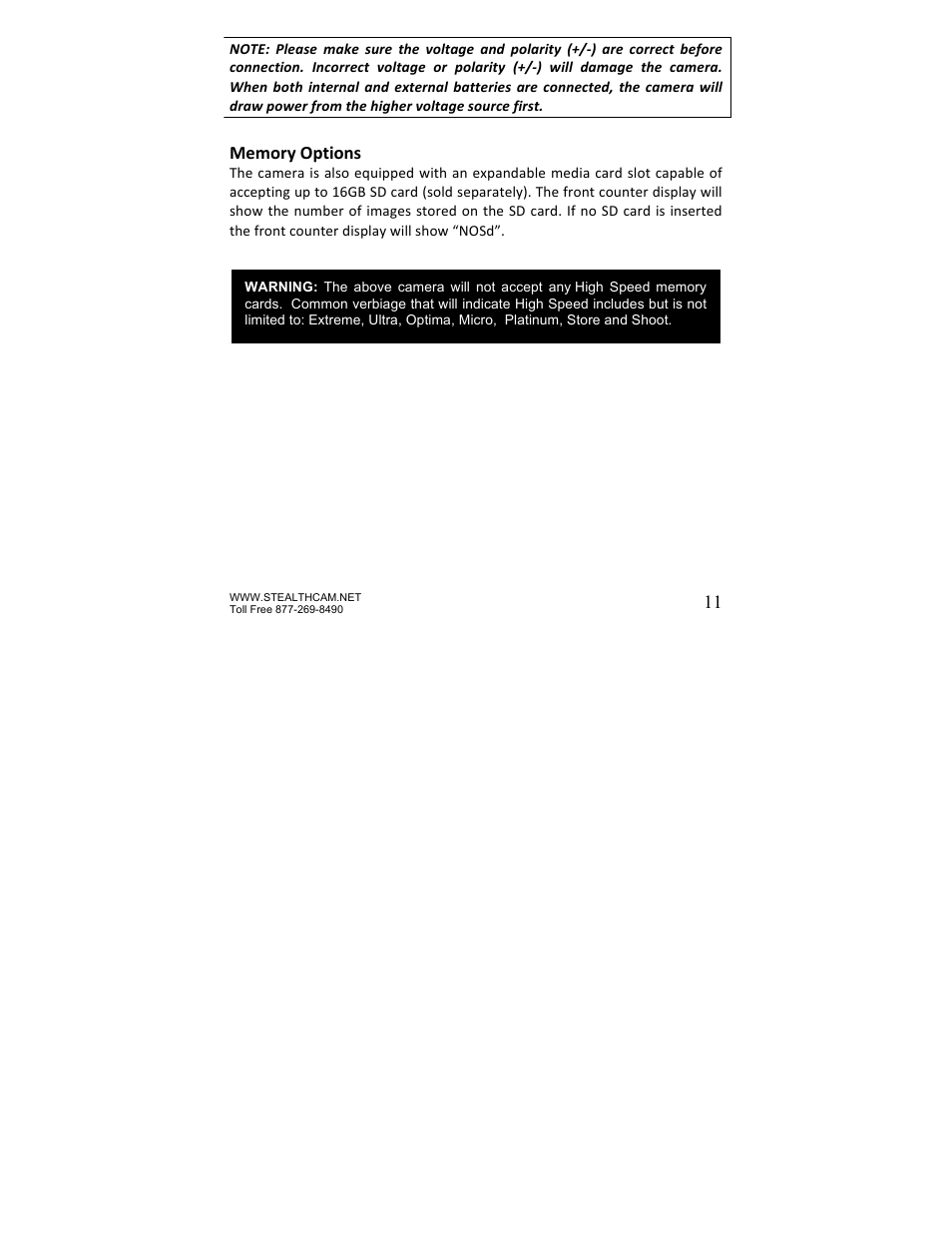 Stealth Cam STC-P8XT Prowler-XT User Manual | Page 11 / 42