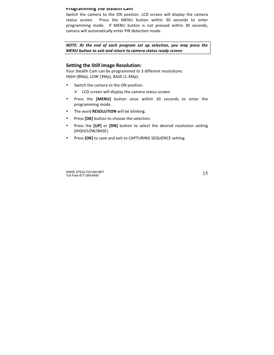 Stealth Cam STC-P8XT Prowler-XT User Manual | Page 15 / 42