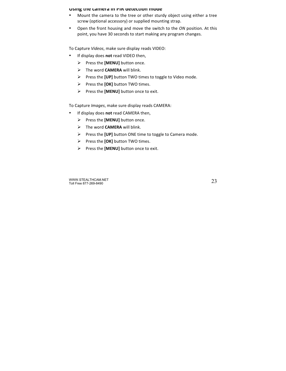 Stealth Cam STC-P8XT Prowler-XT User Manual | Page 23 / 42