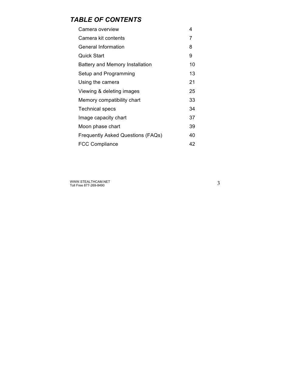 Stealth Cam STC-P8XT Prowler-XT User Manual | Page 3 / 42