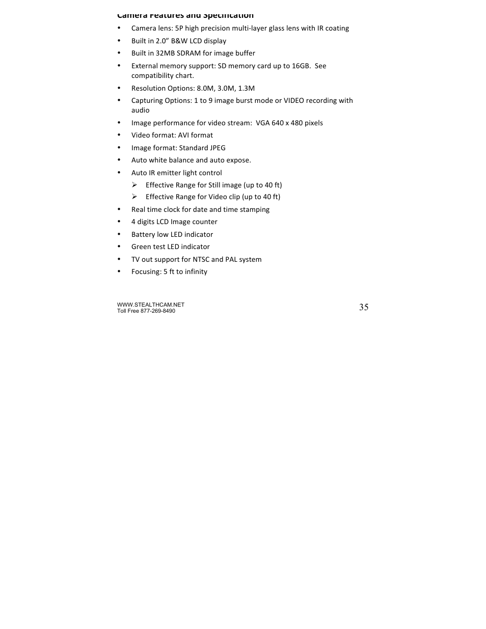 Stealth Cam STC-P8XT Prowler-XT User Manual | Page 35 / 42