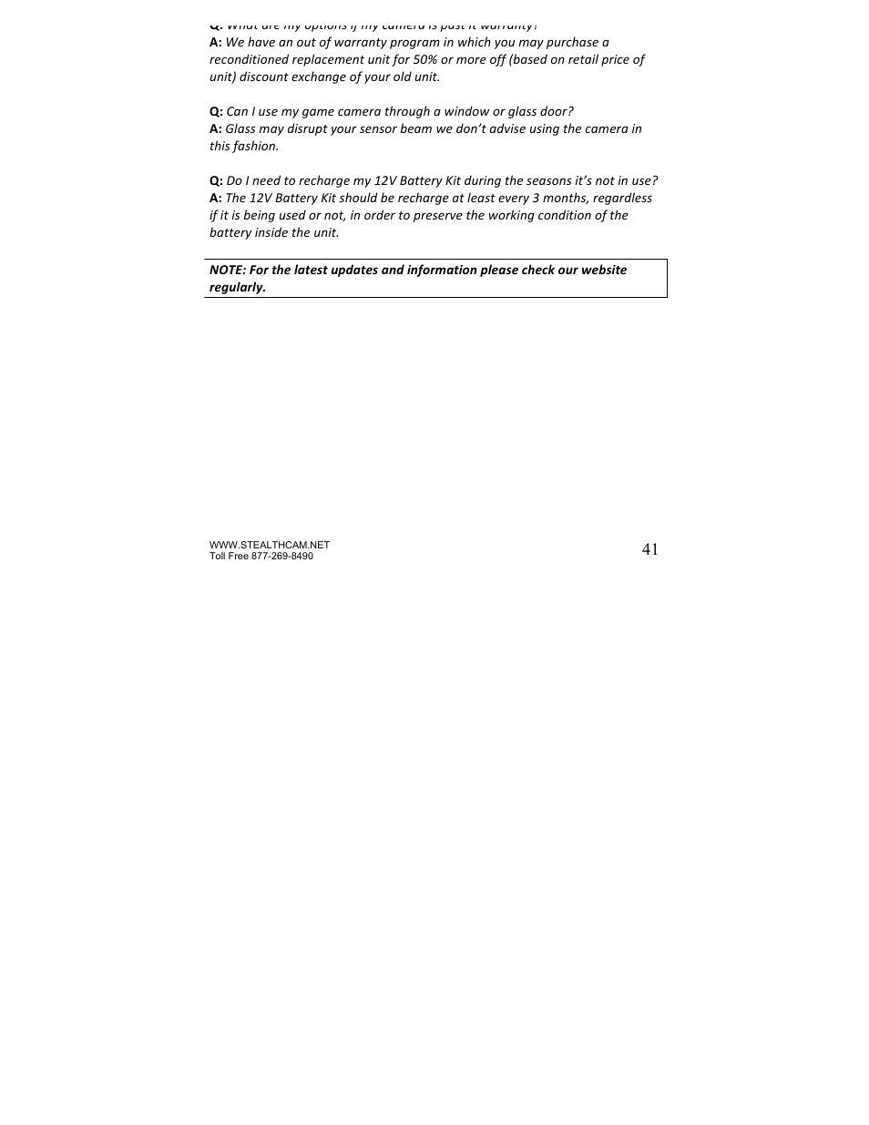 Stealth Cam STC-P8XT Prowler-XT User Manual | Page 41 / 42