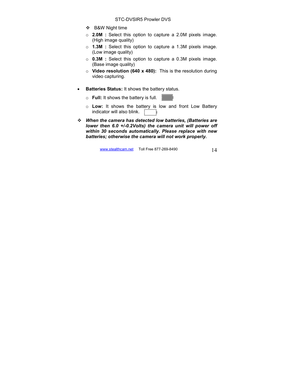 Stealth Cam STC-DVSIR5 ProwlerDVS User Manual | Page 14 / 43