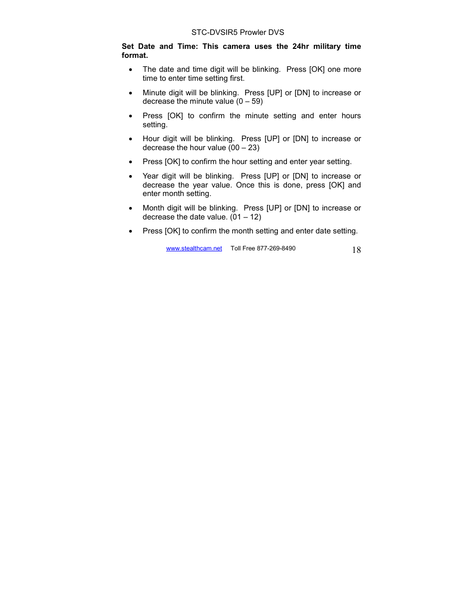 Stealth Cam STC-DVSIR5 ProwlerDVS User Manual | Page 18 / 43