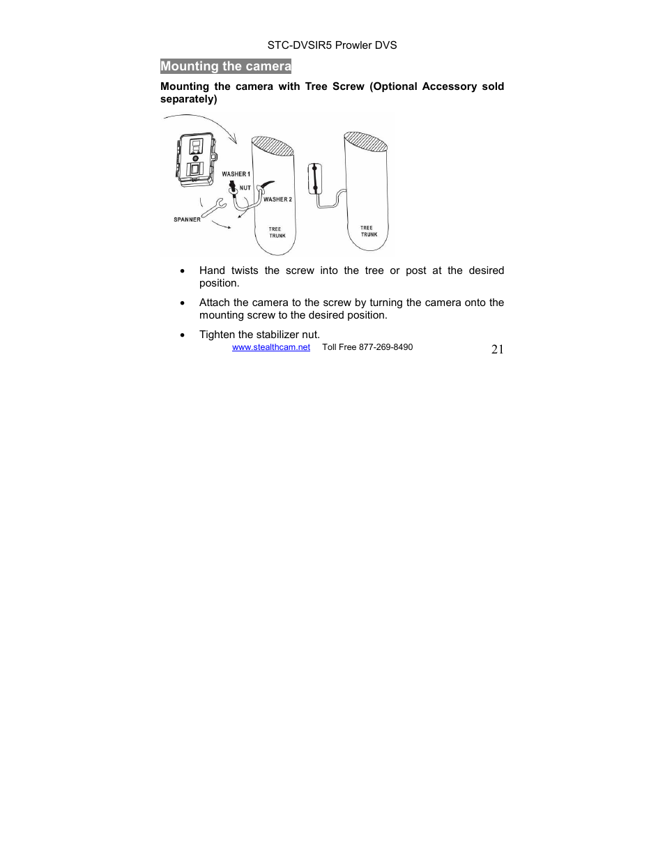 Stealth Cam STC-DVSIR5 ProwlerDVS User Manual | Page 21 / 43
