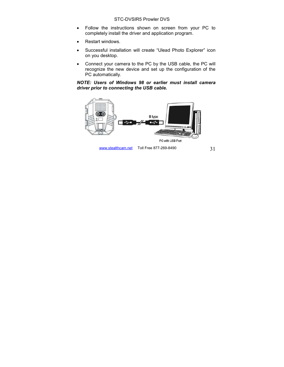 Stealth Cam STC-DVSIR5 ProwlerDVS User Manual | Page 31 / 43
