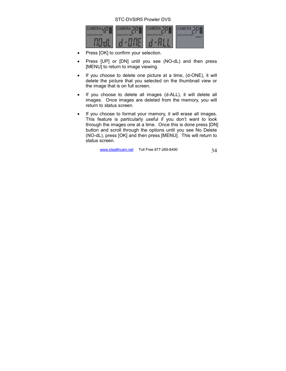 Stealth Cam STC-DVSIR5 ProwlerDVS User Manual | Page 34 / 43