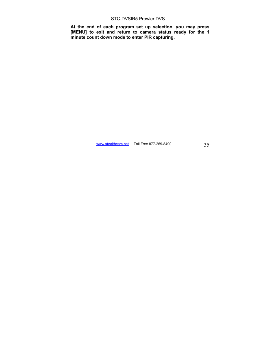 Stealth Cam STC-DVSIR5 ProwlerDVS User Manual | Page 35 / 43
