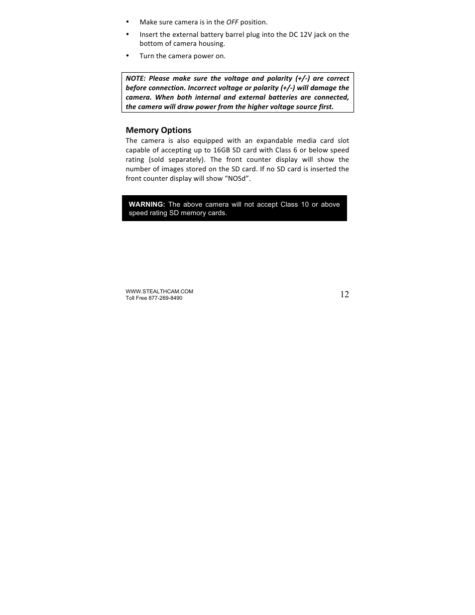 Stealth Cam STC-U735IR Skout-7 User Manual | Page 12 / 45