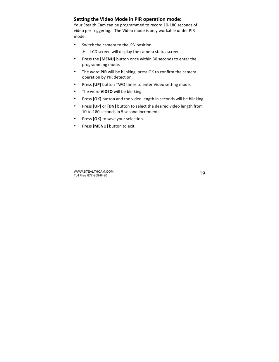 Stealth Cam STC-U735IR Skout-7 User Manual | Page 19 / 45