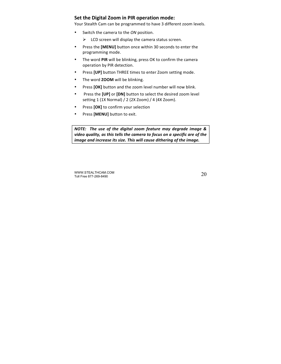 Stealth Cam STC-U735IR Skout-7 User Manual | Page 20 / 45