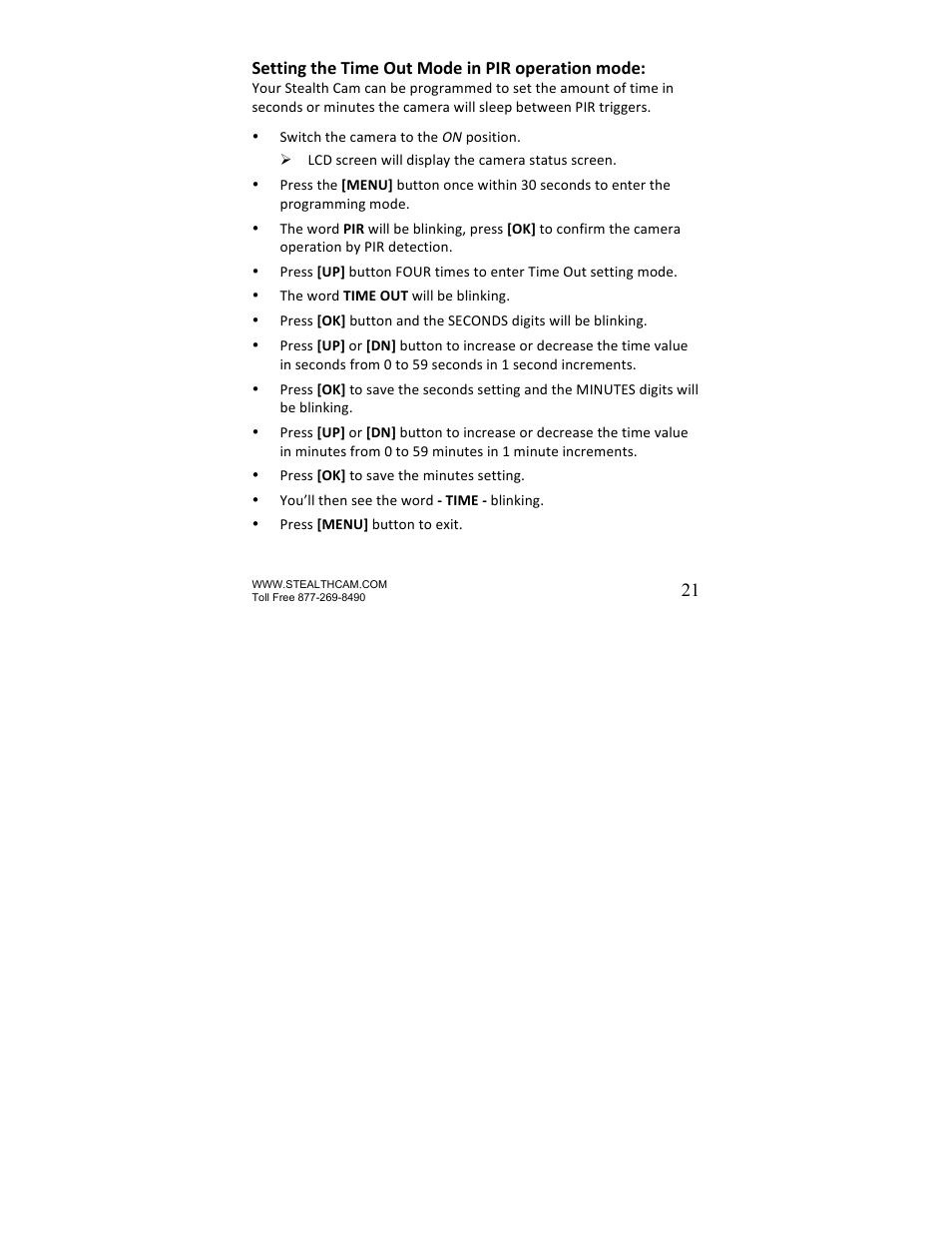 Stealth Cam STC-U735IR Skout-7 User Manual | Page 21 / 45