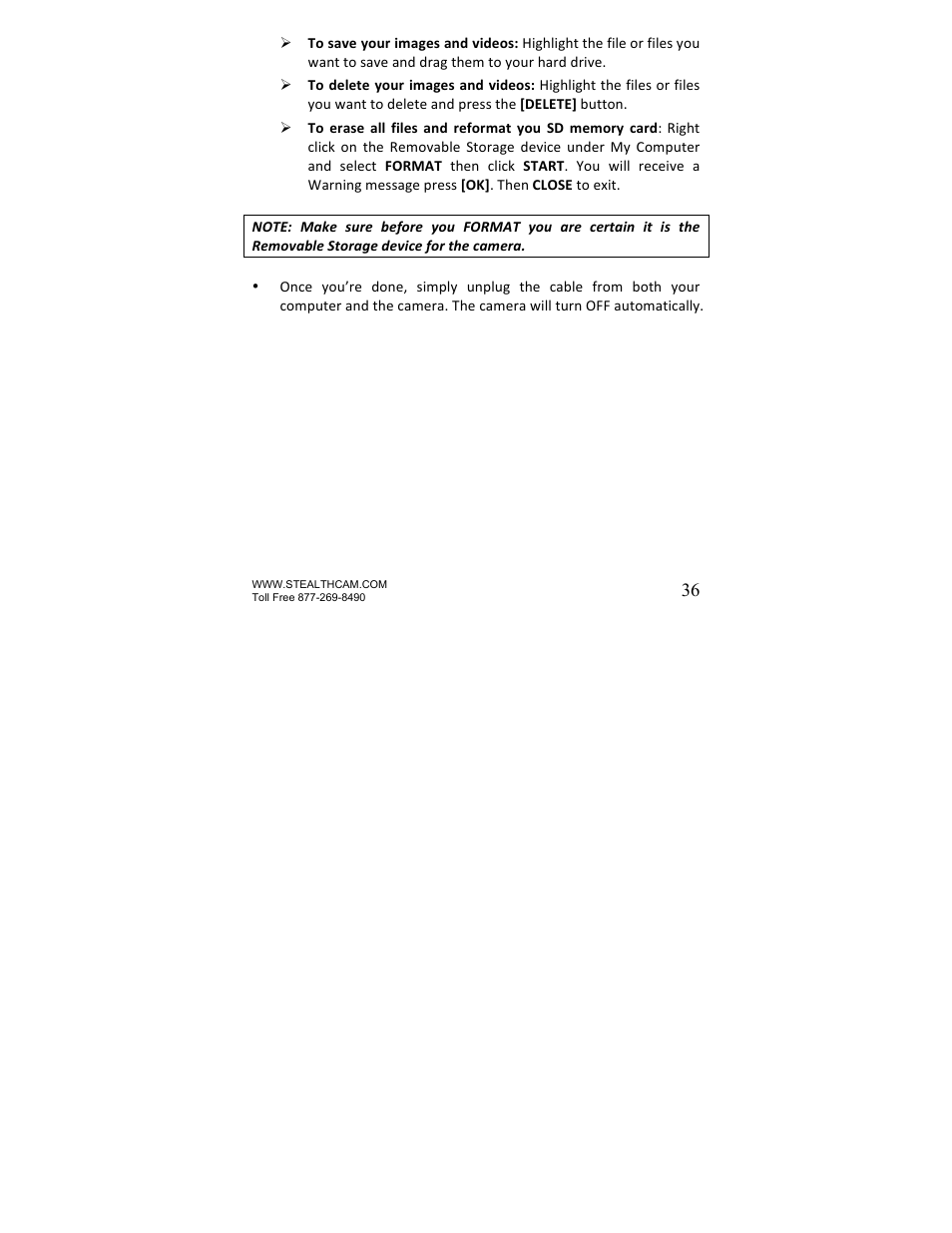 Stealth Cam STC-U735IR Skout-7 User Manual | Page 36 / 45