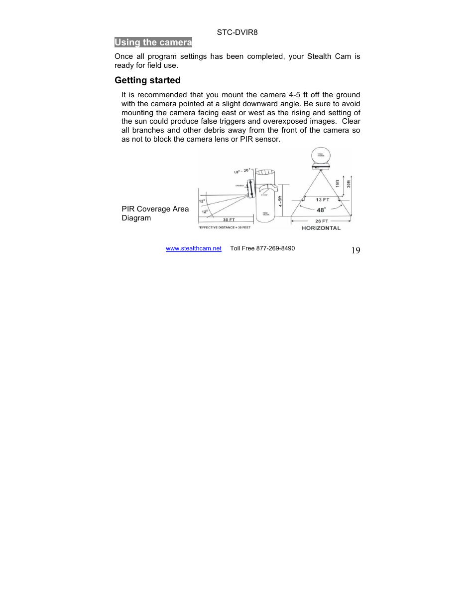 Stealth Cam STC-DVIR8 Sniper-IR User Manual | Page 19 / 43