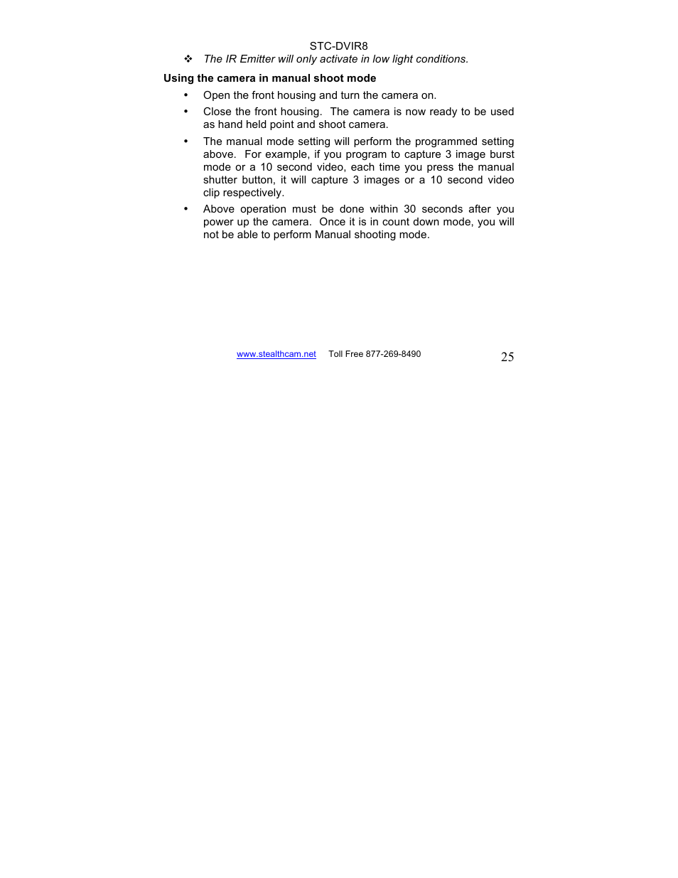 Stealth Cam STC-DVIR8 Sniper-IR User Manual | Page 25 / 43