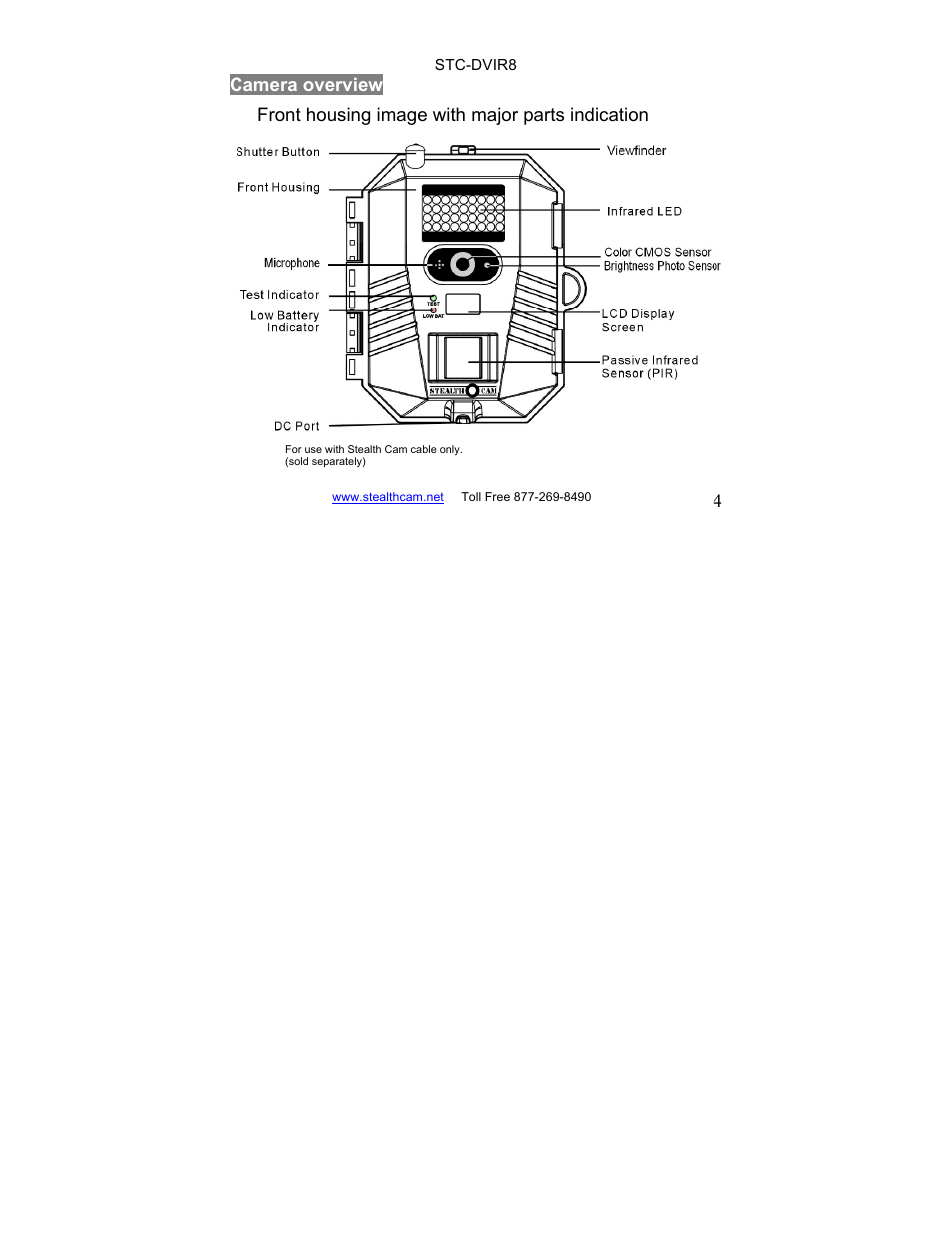 Stealth Cam STC-DVIR8 Sniper-IR User Manual | Page 4 / 43