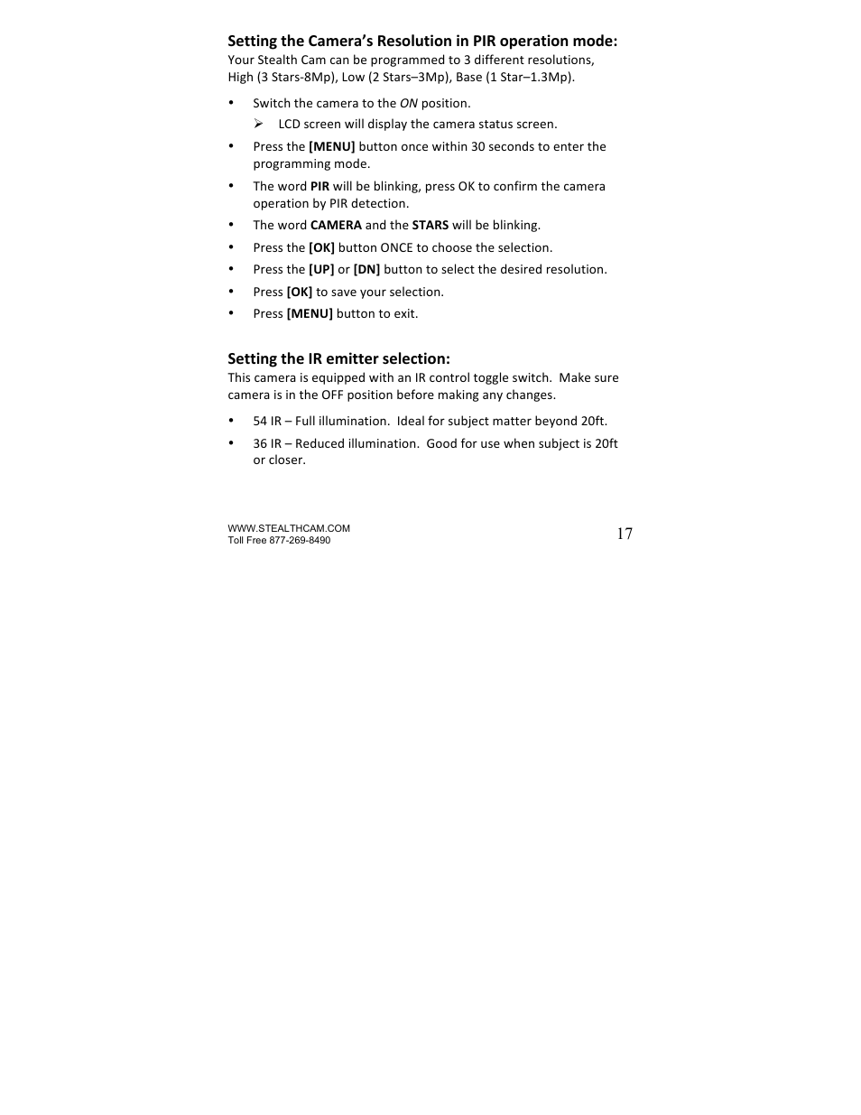 Stealth Cam STC-SNX1 Sniper-Shadow User Manual | Page 17 / 45